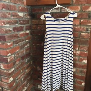 Old Navy Blue & White Stripe Swing Dress